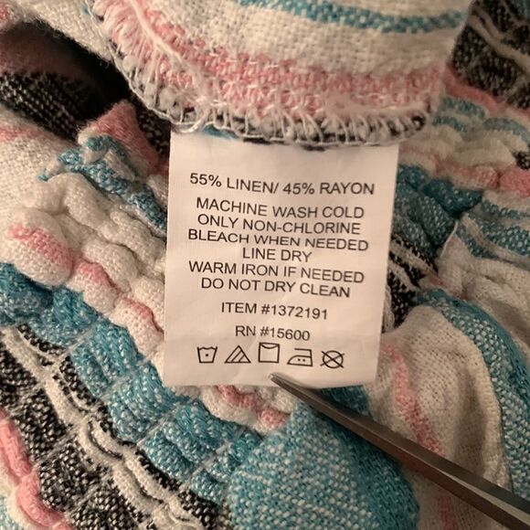 BRIGGS Linen Blend Striped Women’s Shorts Size M - Picture 11 of 11